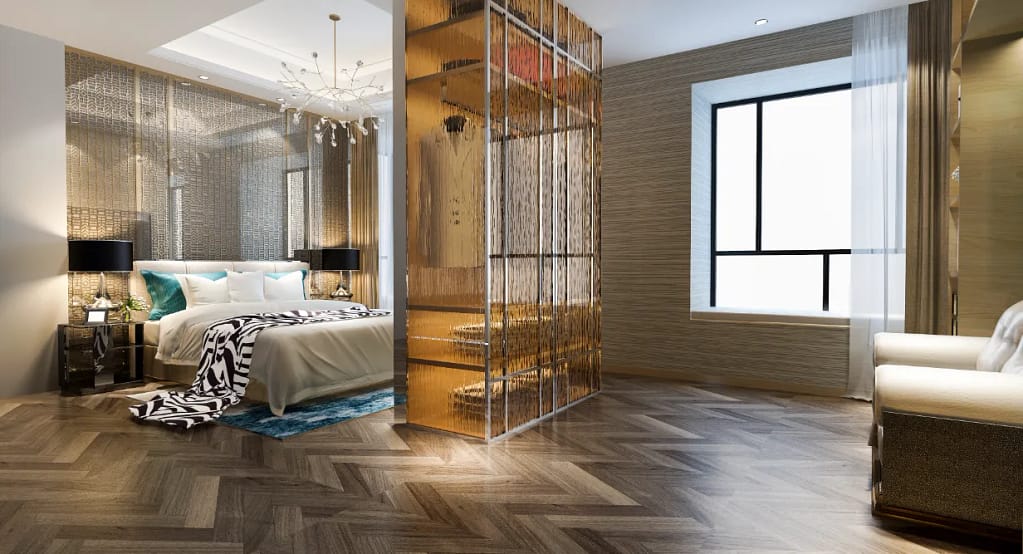 Luxury Bedroom Suite 3D Render