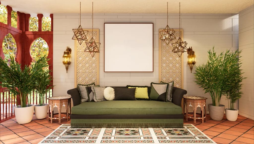 Blend of various interior design styles inspired from fusion of cultures.